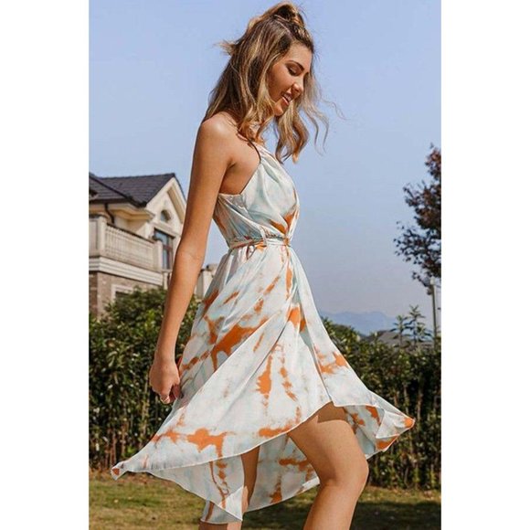 Spaghetti Strap Tie Dye Midi Dress - Picture 5 of 6